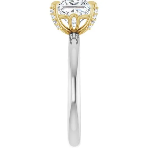 Claw-Prong Accented Engagement Ring Image 4 Michael Szwed Jewelers Longmeadow, MA