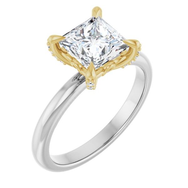 Claw-Prong Accented Engagement Ring