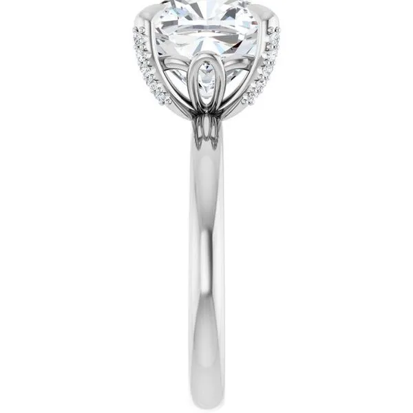 Claw-Prong Accented Engagement Ring Image 4 Austin's Fine Diamonds & Jewelry Lyndhurst, NJ