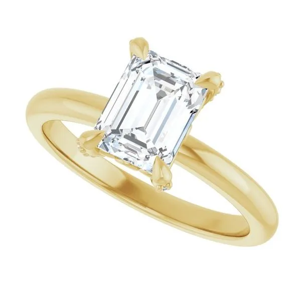 Claw-Prong Accented Engagement Ring Image 5 Clater Jewelers Louisville, KY