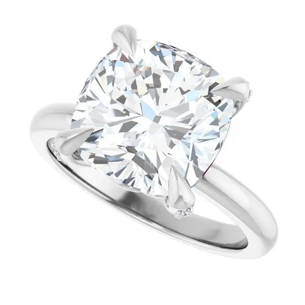 Claw-Prong Accented Engagement Ring Image 5 Northwood Jewelers Northwood, OH
