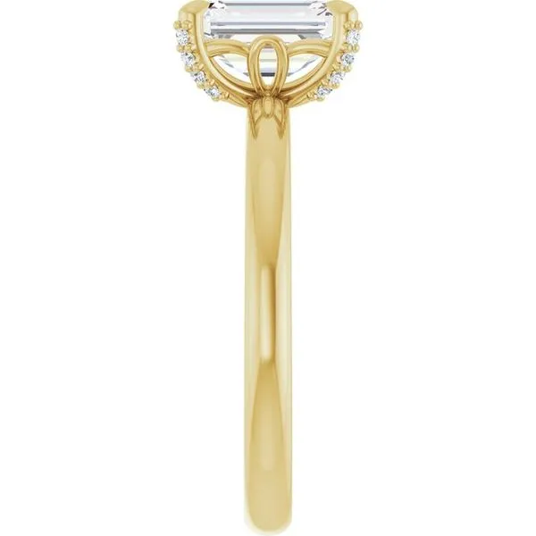 Claw-Prong Accented Engagement Ring Image 4 Shipley's Fine Jewelry Hampstead, MD