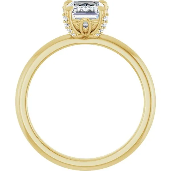 Claw-Prong Accented Engagement Ring Image 2 JF Jones Jewelers Rochester, NY