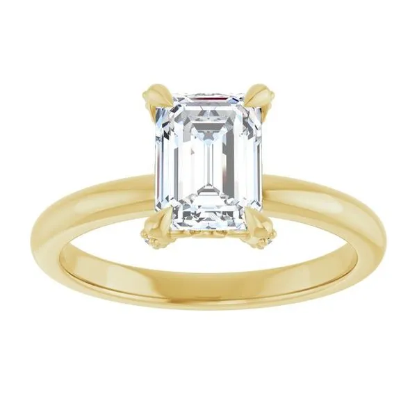 Claw-Prong Accented Engagement Ring Image 3 Shipley's Fine Jewelry Hampstead, MD