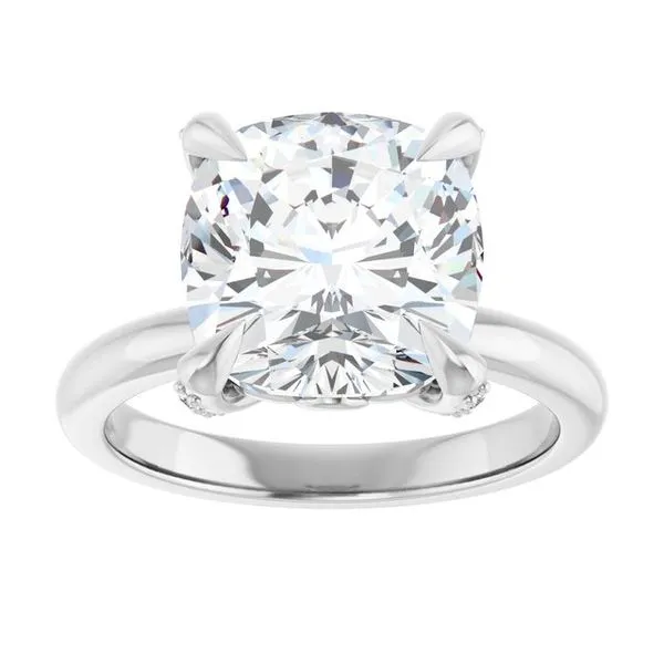 Claw-Prong Accented Engagement Ring Image 3 JF Jones Jewelers Rochester, NY