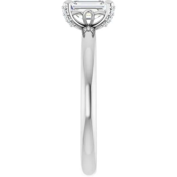 Claw-Prong Accented Engagement Ring Image 4 Don's Jewelry & Design Washington, IA