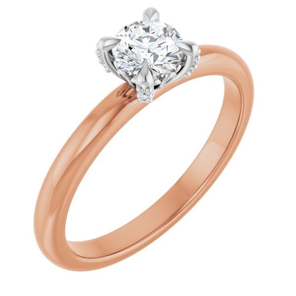 Claw-Prong Accented Engagement Ring