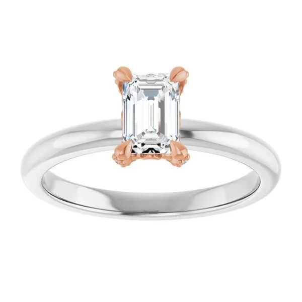 Claw-Prong Accented Engagement Ring Image 3 Michael Szwed Jewelers Longmeadow, MA