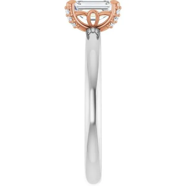 Claw-Prong Accented Engagement Ring Image 4 JF Jones Jewelers Rochester, NY