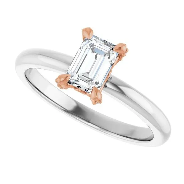 Claw-Prong Accented Engagement Ring Image 5 House of Silva Wooster, OH