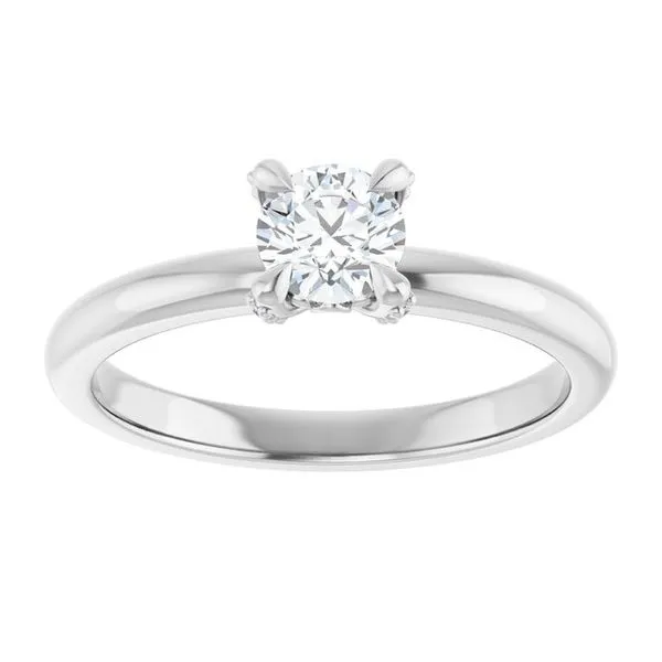 Claw-Prong Accented Engagement Ring Image 3 Raleigh Diamond Fine Jewelry Raleigh, NC