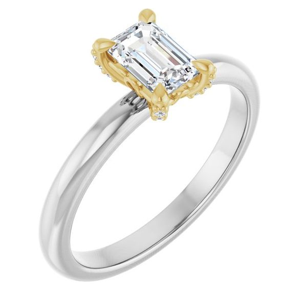 Claw-Prong Accented Engagement Ring