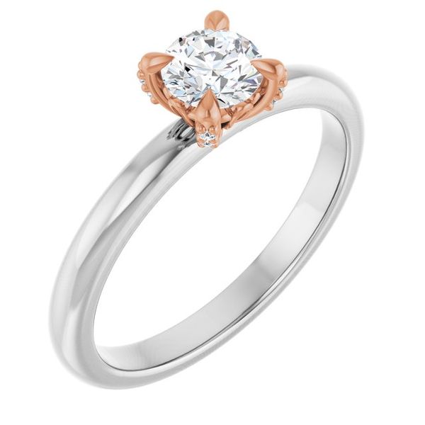 Claw-Prong Accented Engagement Ring