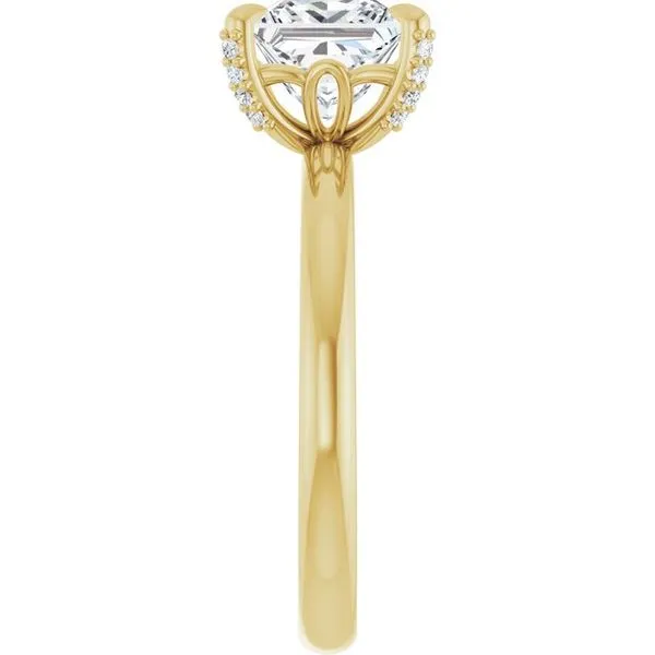 Claw-Prong Accented Engagement Ring Image 4 JF Jones Jewelers Rochester, NY