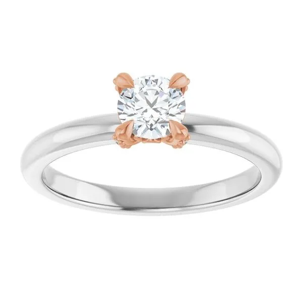 Claw-Prong Accented Engagement Ring Image 3 J. Thomas Jewelers Rochester Hills, MI