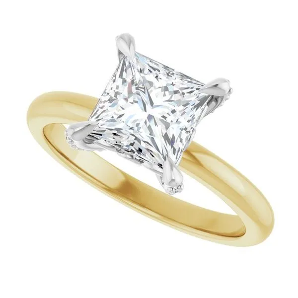 Claw-Prong Accented Engagement Ring Image 5 Austin's Fine Diamonds & Jewelry Lyndhurst, NJ