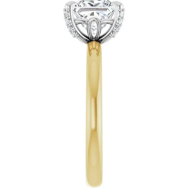 Claw-Prong Accented Engagement Ring Image 4 The Jewelry Source El Segundo, CA