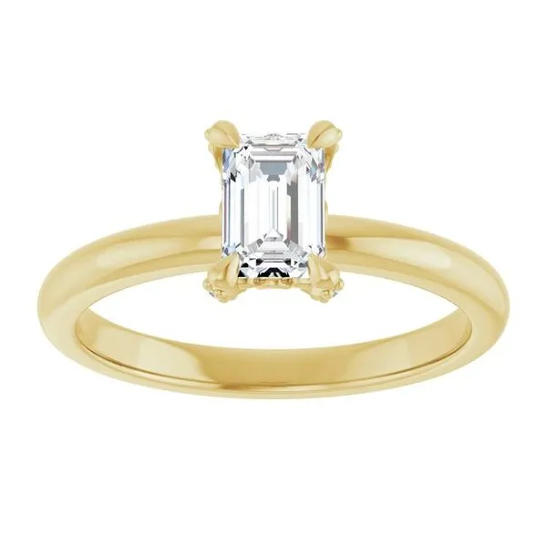 Claw-Prong Accented Engagement Ring Image 3 Northwood Jewelers Northwood, OH
