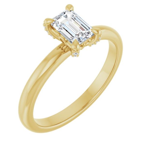 Claw-Prong Accented Engagement Ring