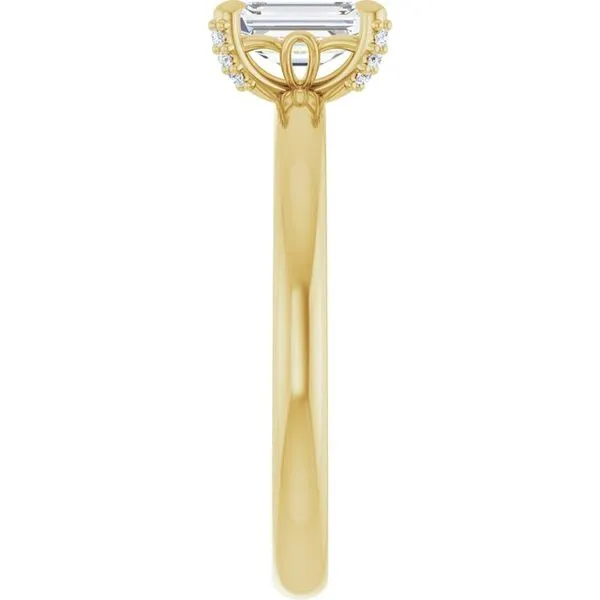 Claw-Prong Accented Engagement Ring Image 4 Shipley's Fine Jewelry Hampstead, MD