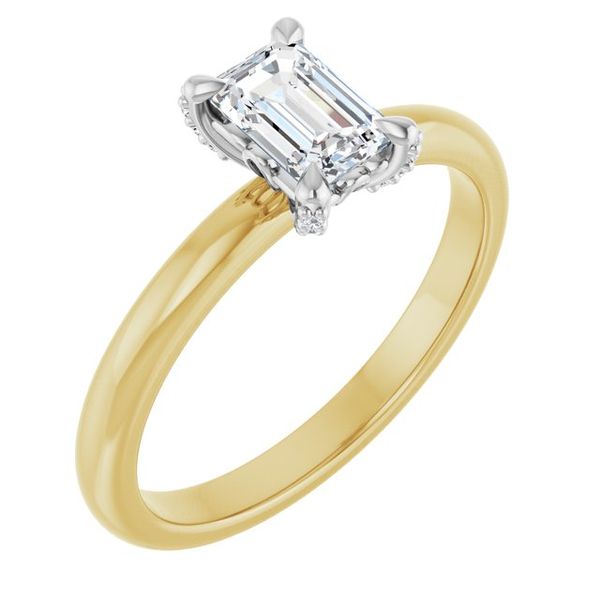 Claw-Prong Accented Engagement Ring