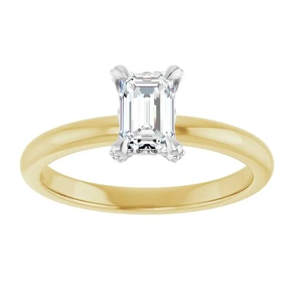 Claw-Prong Accented Engagement Ring Image 3 Hudson Valley Goldsmith New Paltz, NY