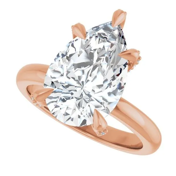 Claw-Prong Accented Engagement Ring Image 5 Don's Jewelry & Design Washington, IA