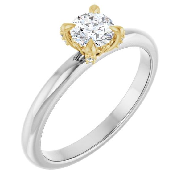 Claw-Prong Accented Engagement Ring