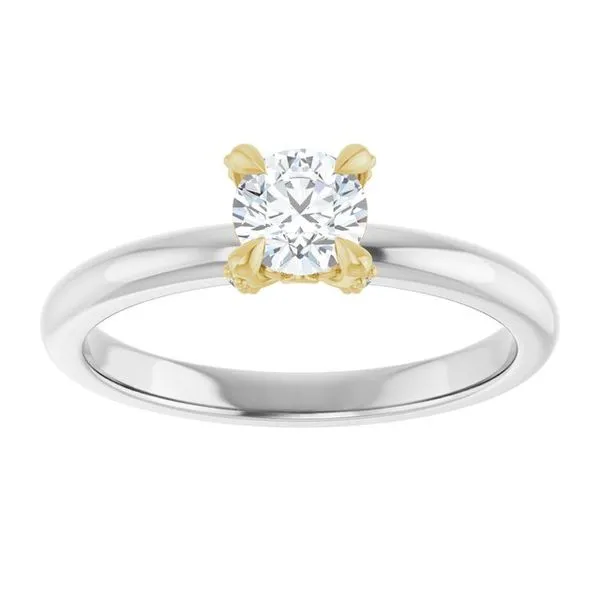 Claw-Prong Accented Engagement Ring Image 3 Northwood Jewelers Northwood, OH