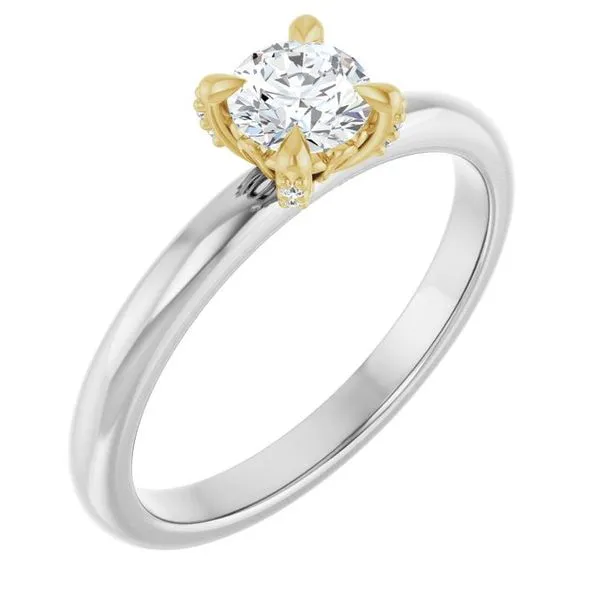 Claw-Prong Accented Engagement Ring Arezzo Jewelers Elmwood Park, IL