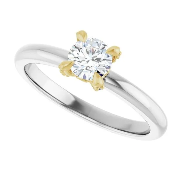 Claw-Prong Accented Engagement Ring Image 5 Michael Szwed Jewelers Longmeadow, MA