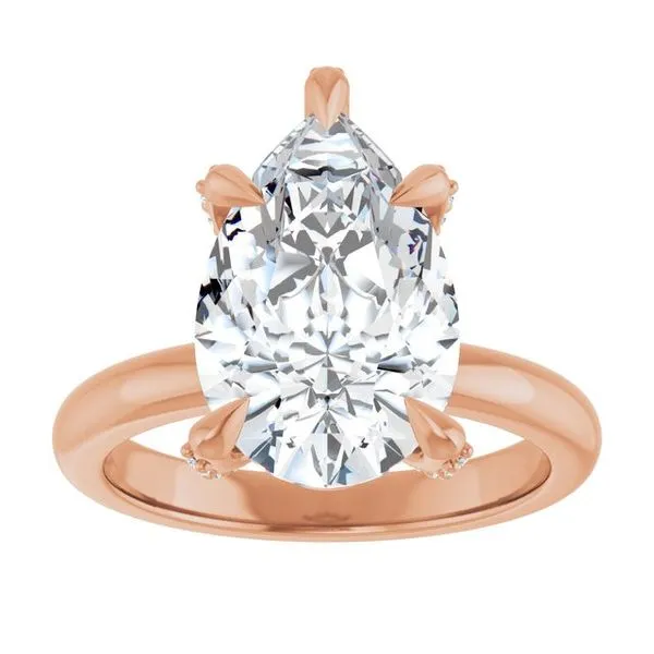 Claw-Prong Accented Engagement Ring Image 3 Stuart Benjamin & Co. Jewelry Designs San Diego, CA