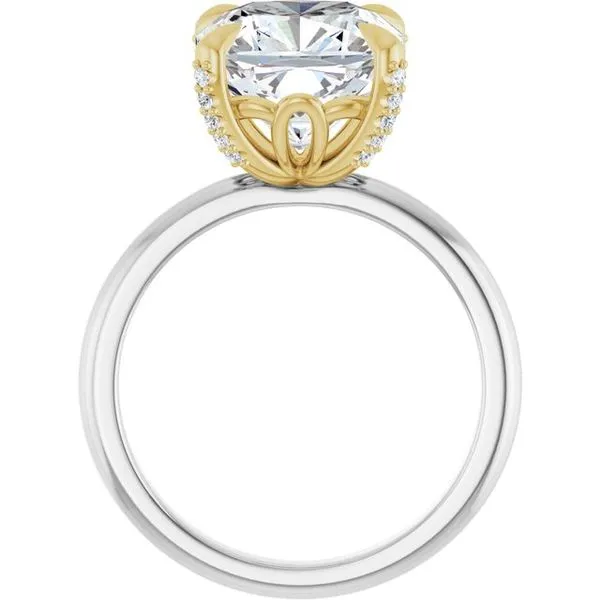 Claw-Prong Accented Engagement Ring Image 2 Don's Jewelry & Design Washington, IA