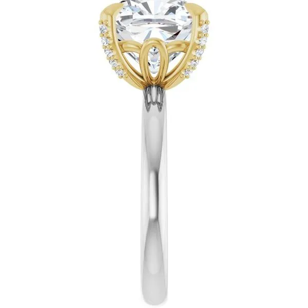 Claw-Prong Accented Engagement Ring Image 4 Don's Jewelry & Design Washington, IA