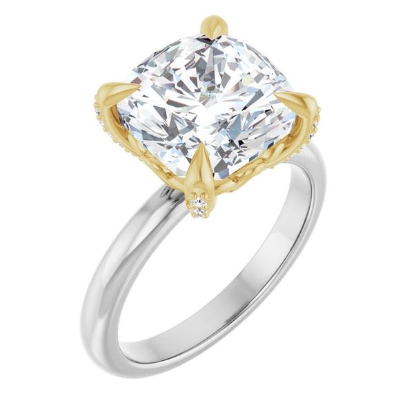 Claw-Prong Accented Engagement Ring
