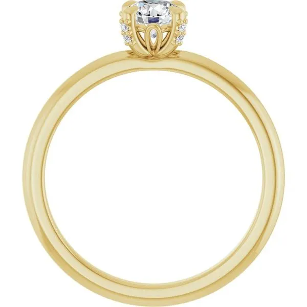 Claw-Prong Accented Engagement Ring Image 2 Michael Szwed Jewelers Longmeadow, MA