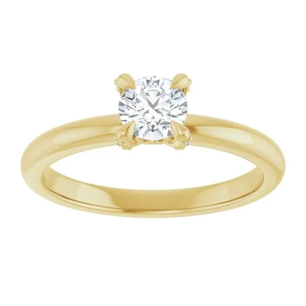 Claw-Prong Accented Engagement Ring Image 3 Stuart Benjamin & Co. Jewelry Designs San Diego, CA
