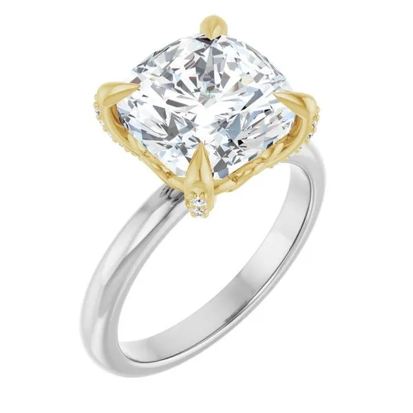 Claw-Prong Accented Engagement Ring