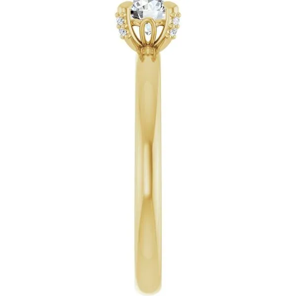 Claw-Prong Accented Engagement Ring Image 4 Stuart Benjamin & Co. Jewelry Designs San Diego, CA