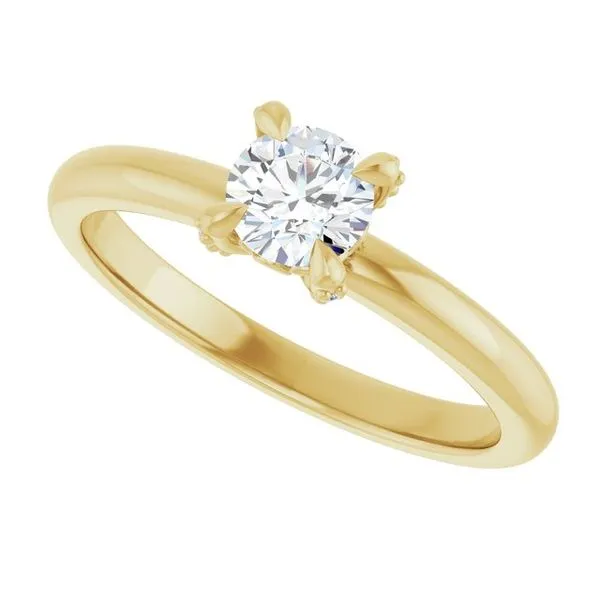 Claw-Prong Accented Engagement Ring Image 5 Michael Szwed Jewelers Longmeadow, MA