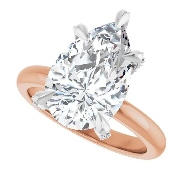 Claw-Prong Accented Engagement Ring Image 5 Arezzo Jewelers Elmwood Park, IL