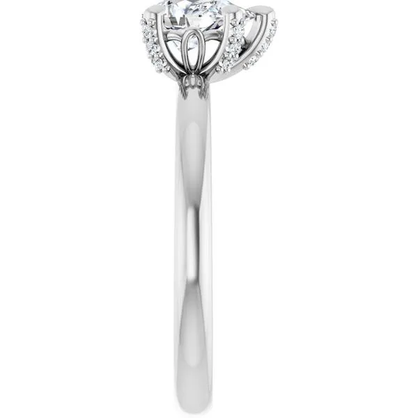 Claw-Prong Accented Engagement Ring Image 4 Shipley's Fine Jewelry Hampstead, MD