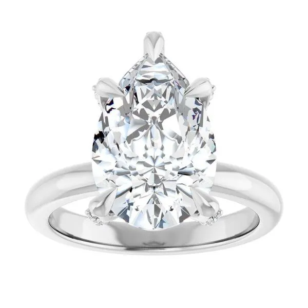Claw-Prong Accented Engagement Ring Image 3 Futer Bros Jewelers York, PA