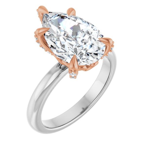Claw-Prong Accented Engagement Ring