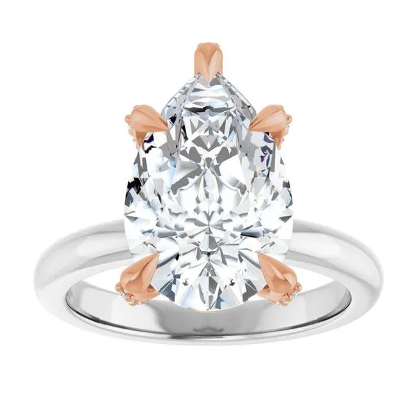 Claw-Prong Accented Engagement Ring Image 3 Austin's Fine Diamonds & Jewelry Lyndhurst, NJ