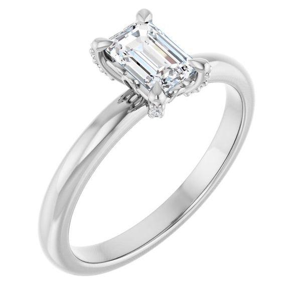 Claw-Prong Accented Engagement Ring