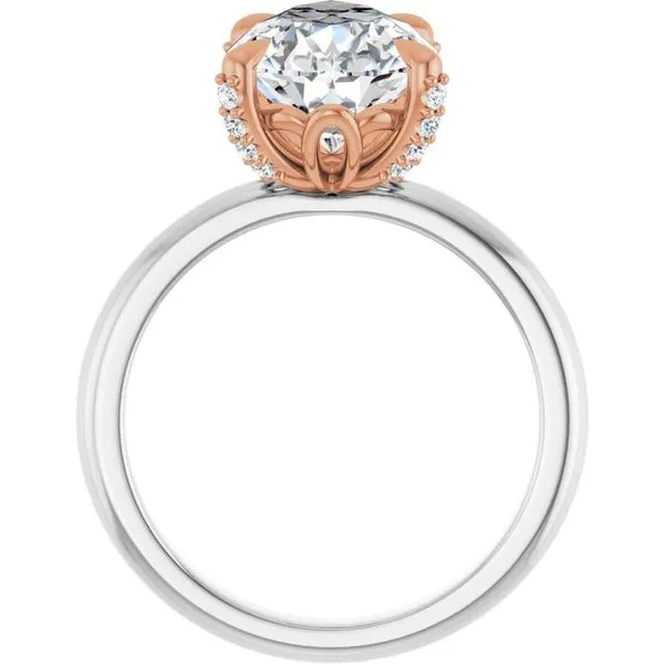 Claw-Prong Accented Engagement Ring Image 2 J. West Jewelers Round Rock, TX