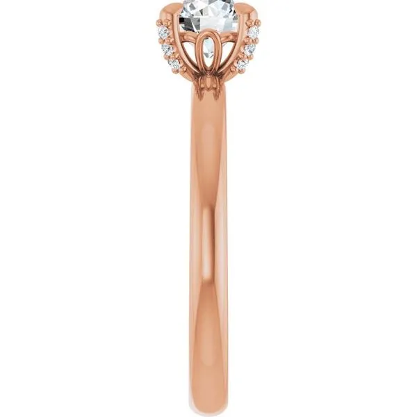 Claw-Prong Accented Engagement Ring Image 4 Natale Jewelers Sewell, NJ