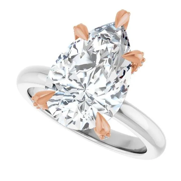 Claw-Prong Accented Engagement Ring Image 5 Clater Jewelers Louisville, KY