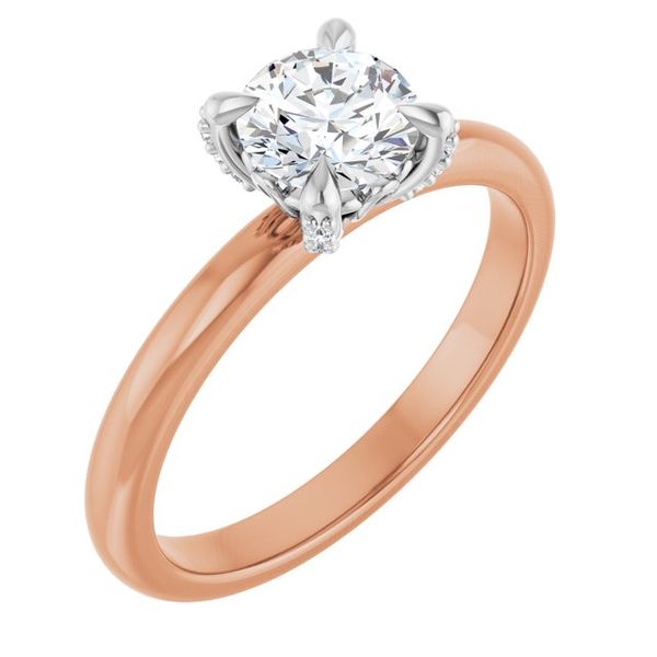 Claw-Prong Accented Engagement Ring